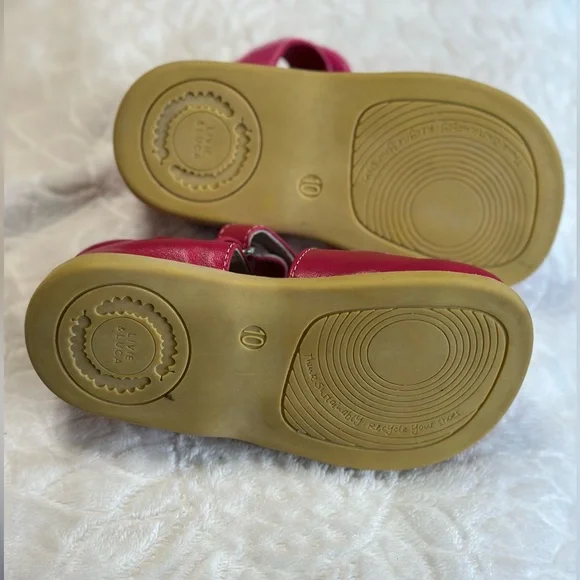 Livie & Luca Light Pink Leather Petals Dress Shoes with Strap Size 10 - Picture 5 of 5